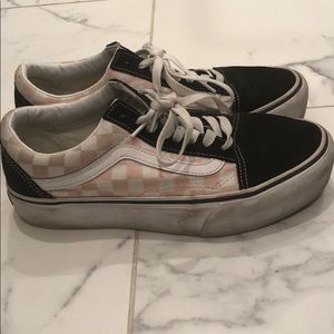 Pink checkered vans